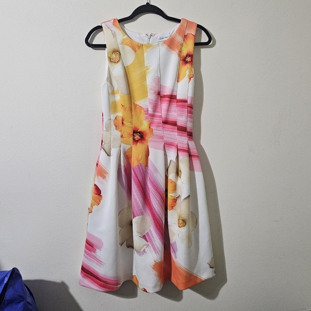 Calvin Klein Floral Scuba Dress